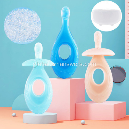 Soft Baby Toothbrush Soft Transparent Silicone Finger Toothbrush for Baby Factory